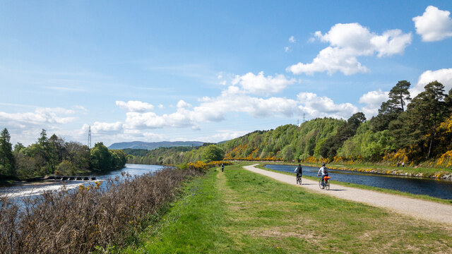 Tow path on the east side of the Caledonian Canal