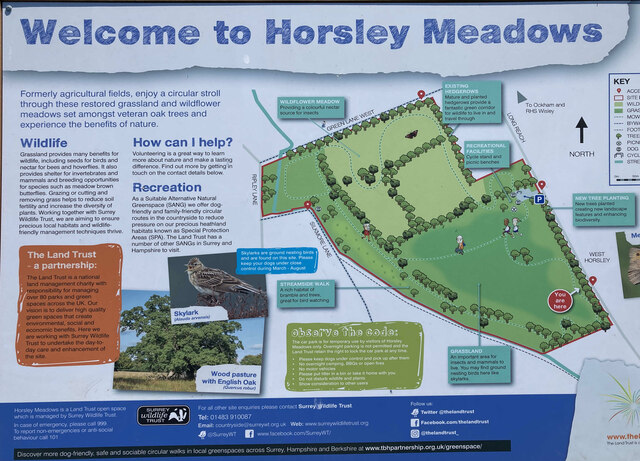 Horsley Meadows visitor display sign