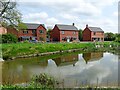 New houses and balancing pond