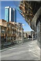 Reflections in the facade of New Street Station