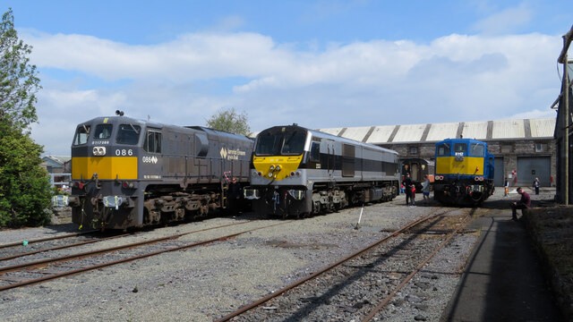 Locomotive line-up at Inchicore Works