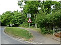 Beware of ducks!  Road sign on Tadburn Path, Romsey