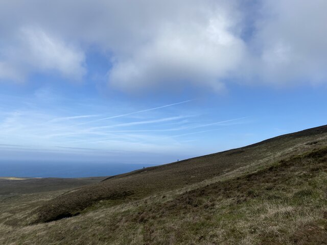 Views out to sea on the descent from Sgarbh Breac