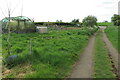 Millennium Way heading north past some allotments