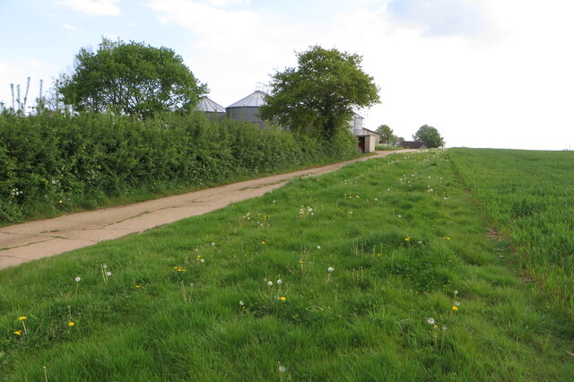 Bridleway by Thenford Hill Farm