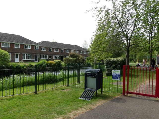 Entrance to play area, the War Memorial Park, Romsey