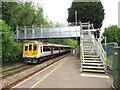 Temporary footbridge at Llanbradach station