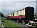 NZ9208 : Railway carriages at Hawsker station by T  Eyre