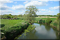 ST8013 : River Stour from the Trailway Bridge by Des Blenkinsopp