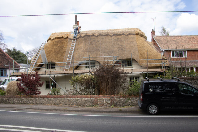 The Old Cottage being re-thatched