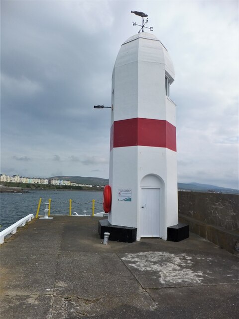 Port St Mary lighthouse on inner pier