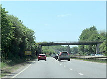 TM0797 : The A11 west passing under Silver Street bridge, Wymondham by Roy Hughes