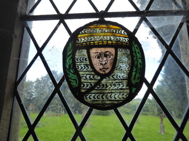 Medieval stained glass at St Mary's church, Stottesdon