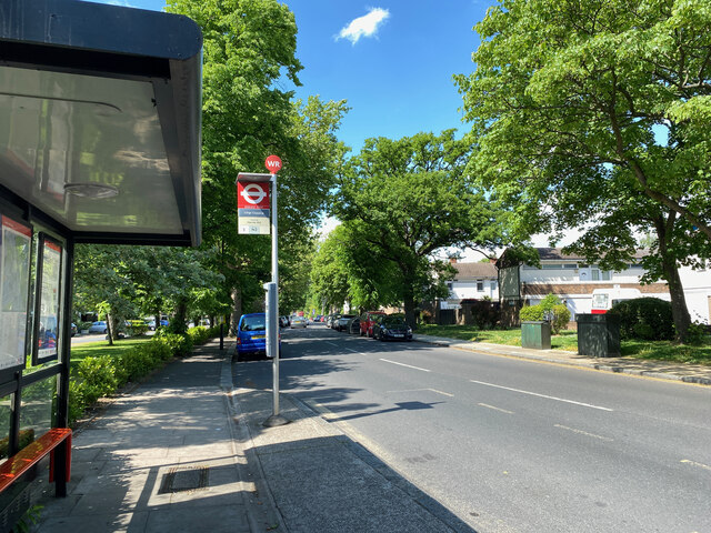 Request bus stop for Lings Coppice, Croxted Road, West Dulwich