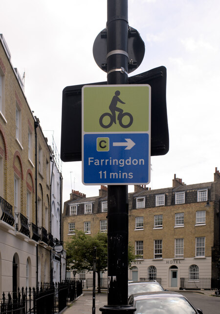 Cycling direction sign