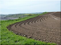 TA0294 : Ploughed field beside the Cleveland Way by Oliver Dixon