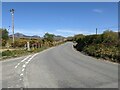 The minor road by Tŷ Mawr