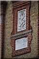 Woods Road School sign in brickwork