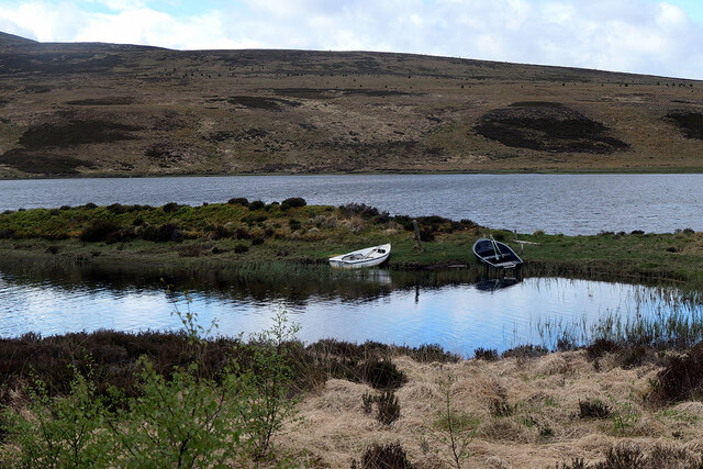 Fishing boats berthed beside Loch an Lagain