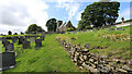 SE0974 : Graveyard below St. Chad's church, Middlesmoor by Andy Waddington