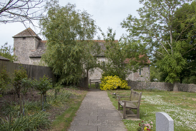 Tapsel gate in an open position at St Botolph's Church, West Sussex