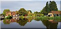 SU7352 : North Warnborough - Mill House - view across its millpond by Rob Farrow