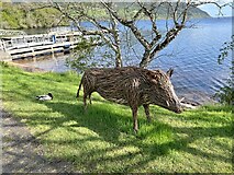 NH5328 : Wild Boar sculpture by Bill Kasman