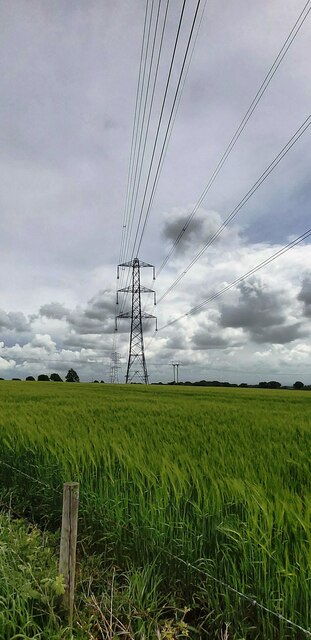 Electricity Powerlines East of New Westage Farm