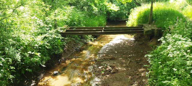 The old crossing of Arley Brook (from the new crossing)