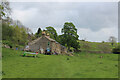 Weardale Way approaching a Dwelling at Huntshield Ford