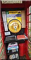 Inside a former red phonebox, Bettws, Monmouthshire