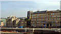 Redevelopment in Bradford city centre seen from Exchange Steps