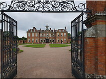 SO9463 : Hanbury Hall (NT) viewed through the gates by Jeff Gogarty