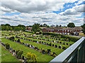 Snell Hatch Cemetery and houses on Goffs Lane, Crawley