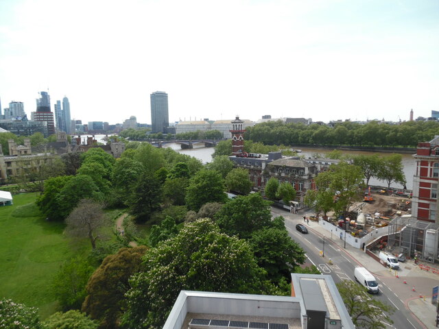 View looking south from the new Lambeth Palace Library
