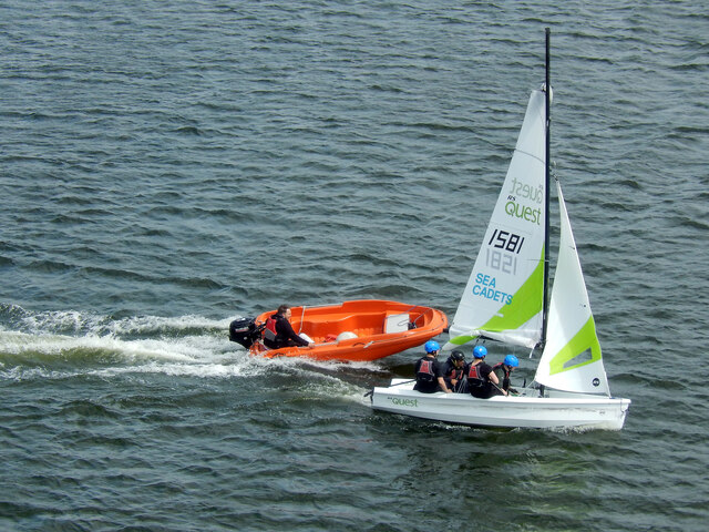 Dinghy sailing in Royal Victoria Dock
