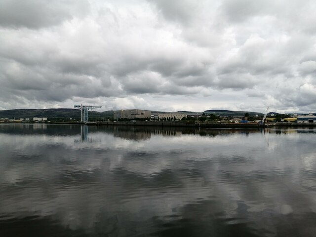 Clydebank waterfront across the Clyde