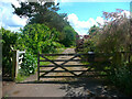 Gate at the end of Mill Lane, Campton