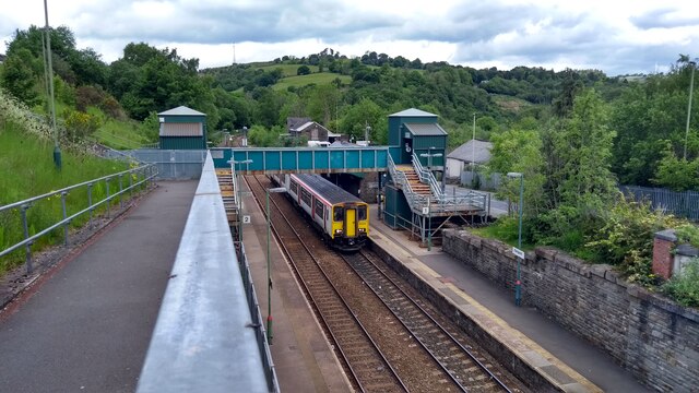 Train for Penarth at Bargoed