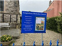 ST4363 : Congresbury Methodist Church Sign by thejackrustles