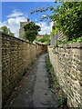 Walled footpath to the church