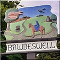 TG0420 : Bawdeswell village sign repainted by Jane Rackham