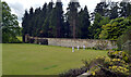 NZ0878 : Croquet Lawn, Belsay Hall by habiloid