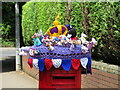 Jubilee-celebration pillar-box topping in Roath