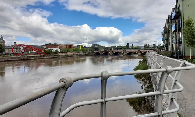 The River Usk, view upriver, Newport