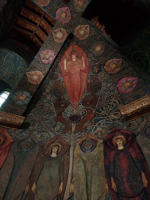 Watts Memorial Chapel - Angels adorn the interior