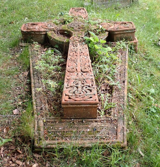 Compton Cemetery - Celtic cross style gravestone