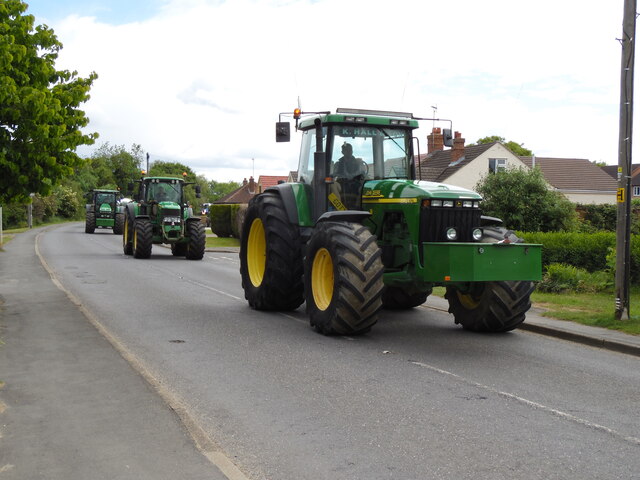 Tractor road run for charity, Glinton - May 2022