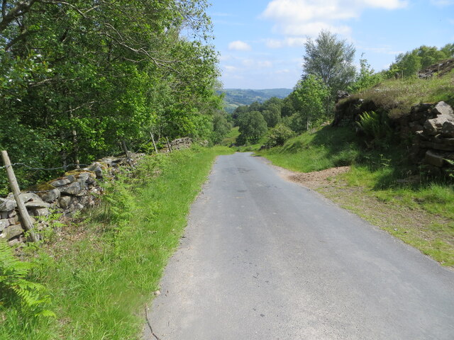 Peat Lane near to the disused Middle Tongue Quarry