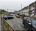 Platinum Jubilee balloons and bunting, Crindau, Newport